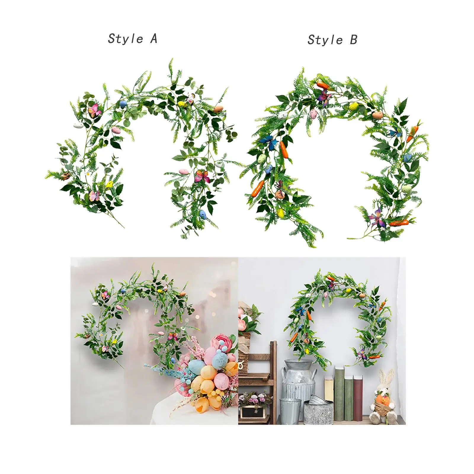 Easter Garland Decorative Greenery Garland for Fireplace Kitchen Home Table