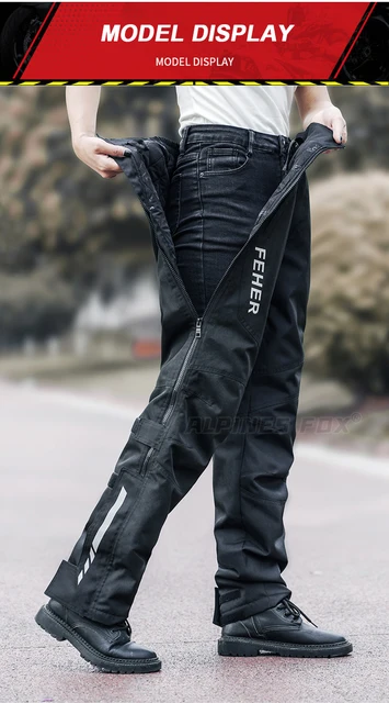 Pantalon de moto imperméable coupe-vent à dégagement rapide, coussinets de  protection CE, chaud, moto, motocross, fjMen, hiver - AliExpress