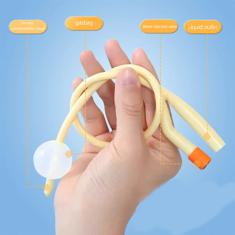 1pcs 2/3 Chamber Latex Catheter Silicone Coated Sterilized Urethral Catheter Male/Women/Children Urinary Catheter
