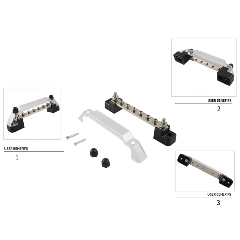 

Универсальный 6-ходовой наземный распределительный блок U90C, Клеммная колодка для автомобиля, грузовика, лодки, распределительная колодка, водонепроницаемая