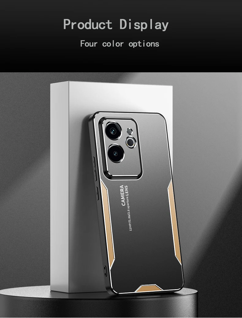 Für Realme GT6 Chinesische Version Fall Metall Aluminium Schutz Objektiv Frost Verhindern Fingerabdrücke Metall + TPU Abdeckung – Detail 10