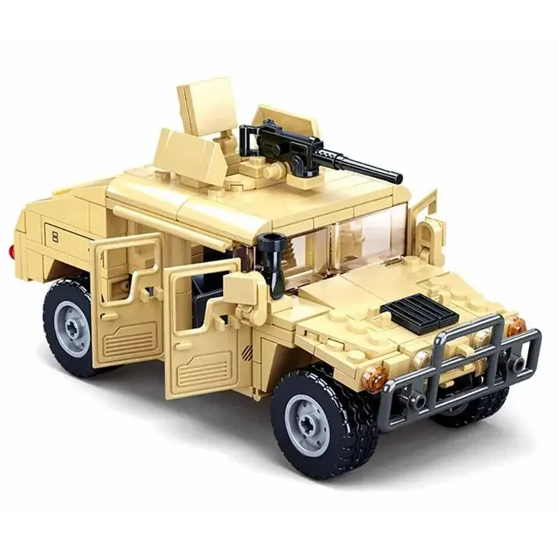 265PCS 2차 세계대전 군사 SWAT H2 공격 차량 자동차 빌딩 블록 군인 갑옷 자동차 모델 블록 DIY 장난감 어린이 남자아이 선물