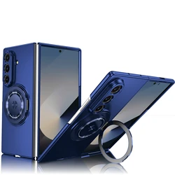 Premium Protective Metal Feel Phone Case with 360° Rotating Holder - Galaxy Z Fold7 (A1)