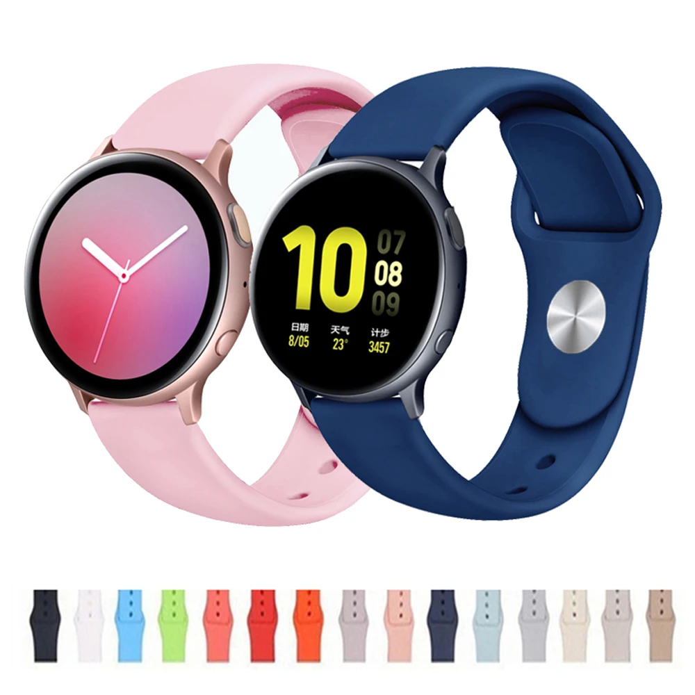 

Ремешок силиконовый для Samsung Galaxy watch 4/classic/3 46 мм/42 мм 40 мм 44, браслет для Huawei watch GT 2/2e/pro/Active 2, 20 мм/22 мм