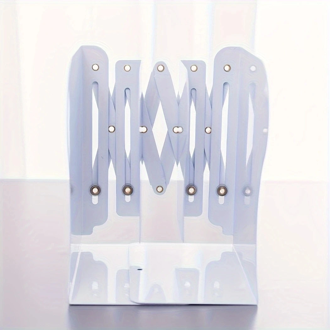 Adjustable Desktop Bookends Book Stand Bookend Iron Desktop Art Non Slip Rack Shelf Holder School Stationery Office Accessories 6