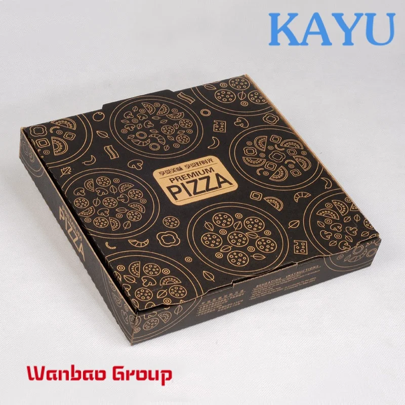 

Custom Wholesale Pizza Box Price 8 inch 10 inch 11 inch Corrugated Black Pizza Box