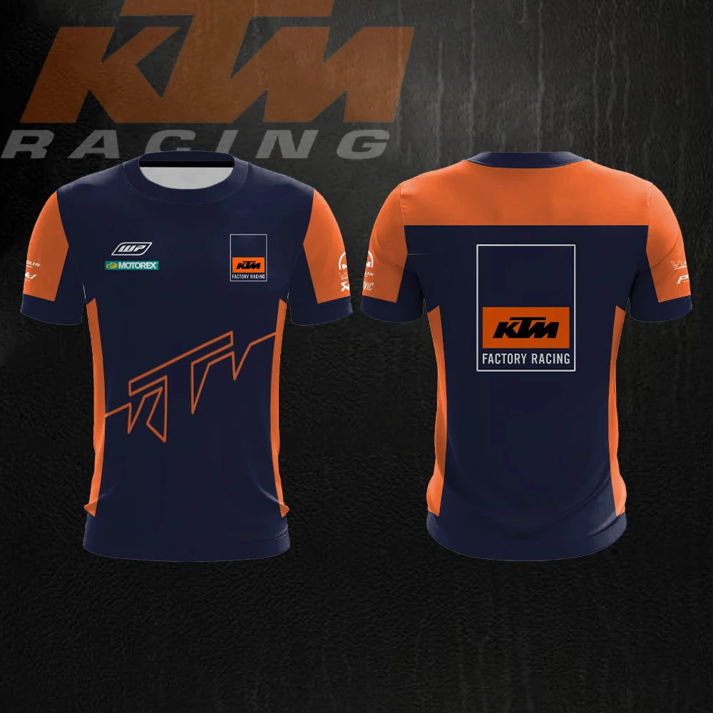 New Fitness Men's Round Neck Short Sleeve 2026 Summer Motorcycle Enthusiasts Outdoor Extreme Sports KTM Racing Team T-shirt