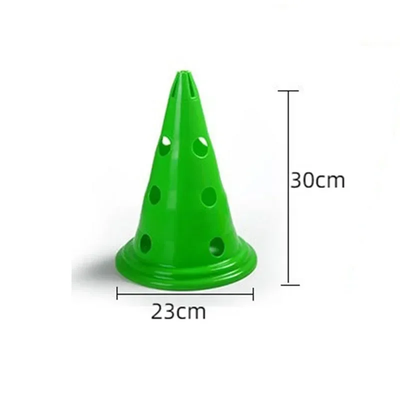 30cm Football Logo Bucket Training Equipment Cones Roller Skating Soccer Basketball Bucket Team Training Marker Roadblock Cone