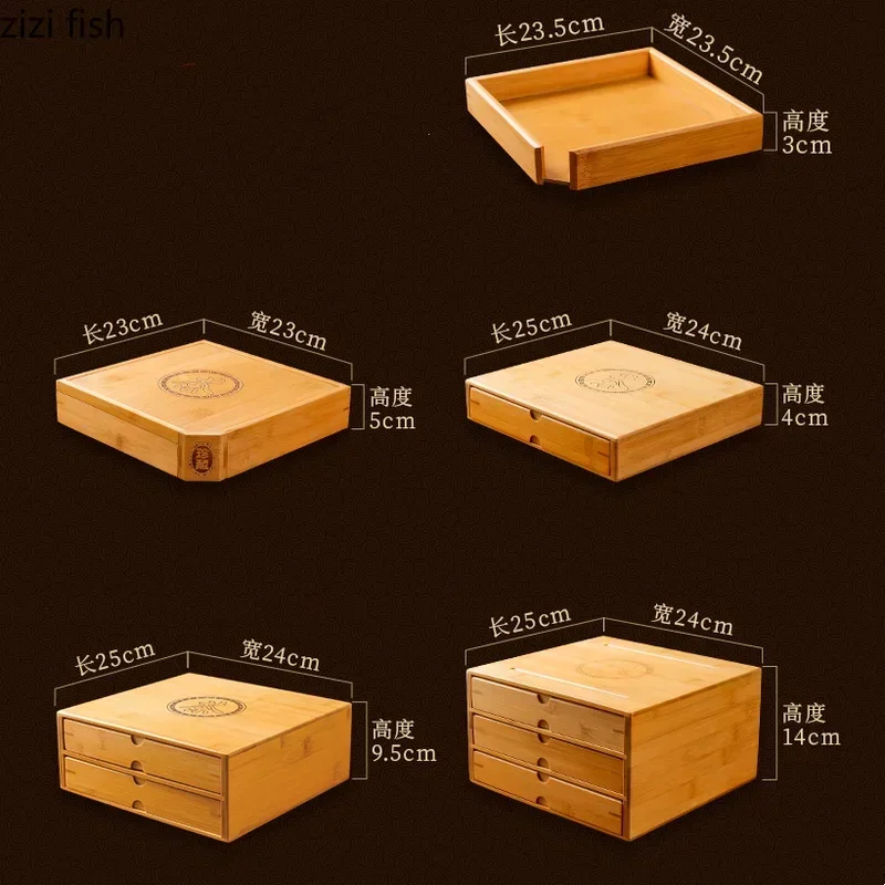 차 케이크 보관함, 대나무 상자, 차 정리함, 다도 액세서리, 차 트레이 서랍, 정리함 보관함, 대나무 캐비닛, 신제품