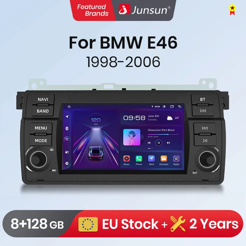 

Автомагнитола Junsun V1pro, автомагнитола на Android для BMW E46 M3 318/320/325/330/335 Carplay 4G, автомобильный мультимедийный плеер с GPS, 2din