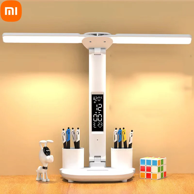

Xiaomi Youpin LED Desk Lamp Multifunction Table Lamp with Calendar USB Touch Night Light with Pen Holder for Reading Lamp Home