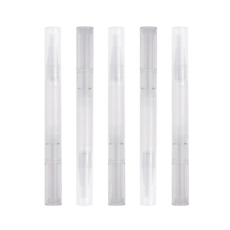 

5pcs 3ml Transparent Pens Empty Nail Oil Pen With Brush Tip Container Applicators Eyelash Growth Liquid Tube Oil Pen Bottle