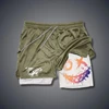 2024 Men's Smiling Face Printed Fitness Shorts Double-Layer 2-in-1 Quick Drying Fitness Outdoor Leisure Training Sports Shorts 5