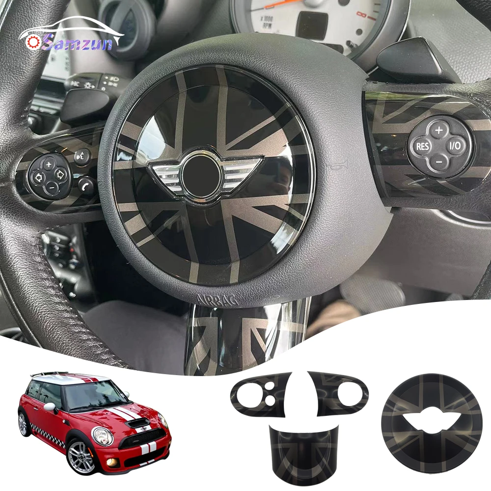 Black Unon Jack Steerng Wheel Cover Ft Mn Cooper S Countryman R55 R56 | eBay