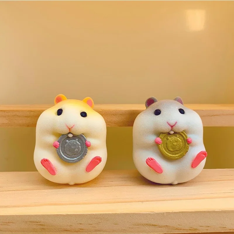 Cute Anime Stealing Hamster Car Interior Decoration Gourmet Hamster Figures Auto Dashboard Decoration for Car Accessories Woman