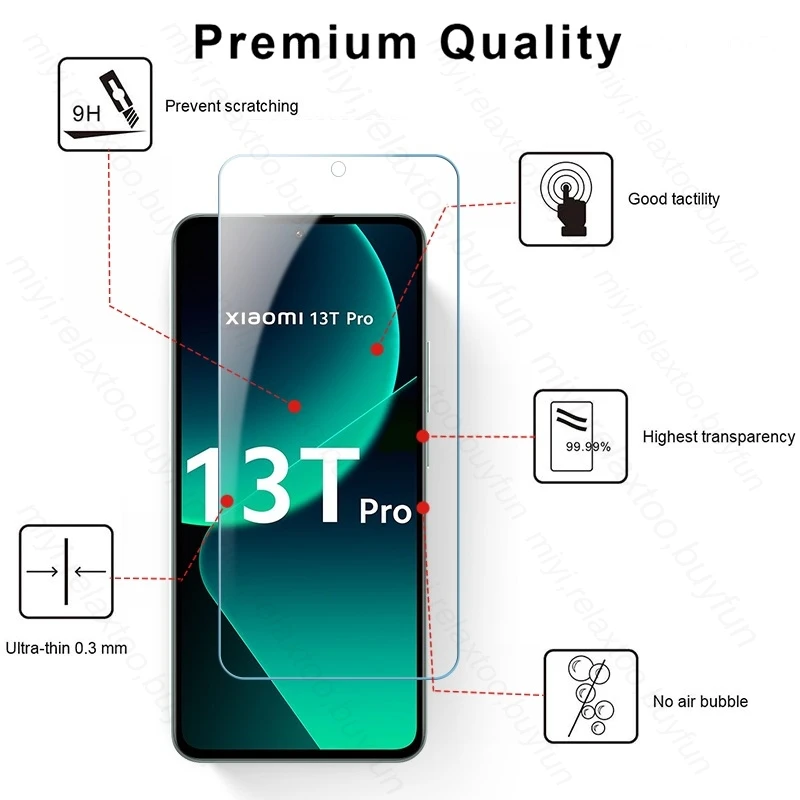 Film de protection d'écran en verre pour Xiaomi, verre de protection pour Xiaomi 13 T Pro 5G Guatemala, Xiaomi Xaiomi Xiaredépensé 13T Xiaomi13T 13 T Pro 5G, 2 pièces