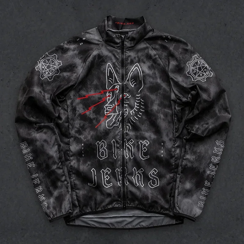 Spring/autumn Bike Windproof Waterproof Men Cycling Jersey Top Road Bike Apparel Non-thermal Bicycle Jacket Lightweight Twin Six