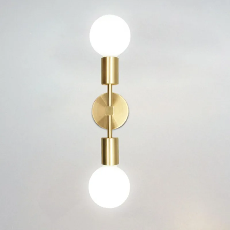 

Brass Golden Wall-Lamp Decoration Light with Double Head Light Wall Sconeces for Bathroom Bedside Vanity Mirror Light
