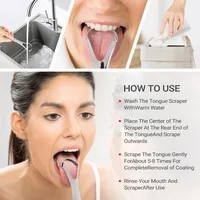 Stainless Steel Tongue Scraper Cleaner Fresh Breath Cleaning Coated Tongue Toothbrush Oral Hygiene Care Tools 6