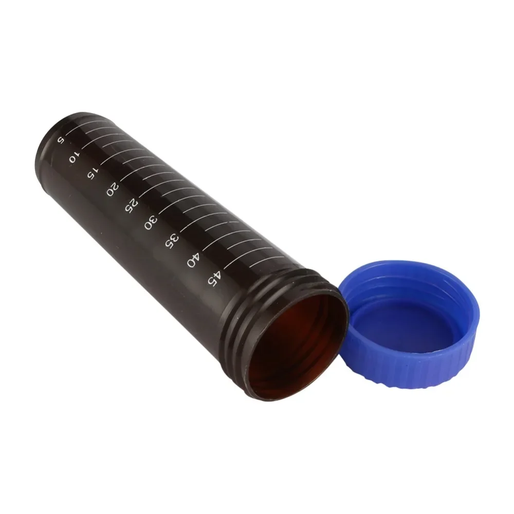 10Pcs 15ml 50ml Brown Centrifuge Test Tube Light-proof Plastic Screw Cap Cone Bottom Laboratory Analysis Sample Vial Test Tube