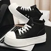 2025 New Men's Sneakers High Top Decked Shoes Thick Sole Increased Altitude Board Shoe Breathable Stylish Casual Trendy Shoes 2