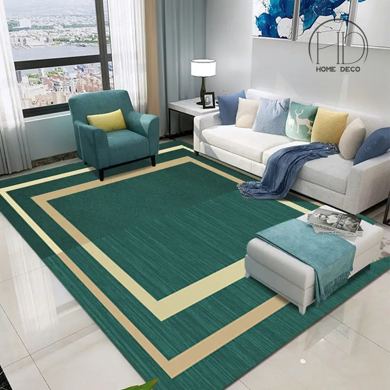 Nordic Modern Light Luxury Carpet For Living Room Bedroom Green Series