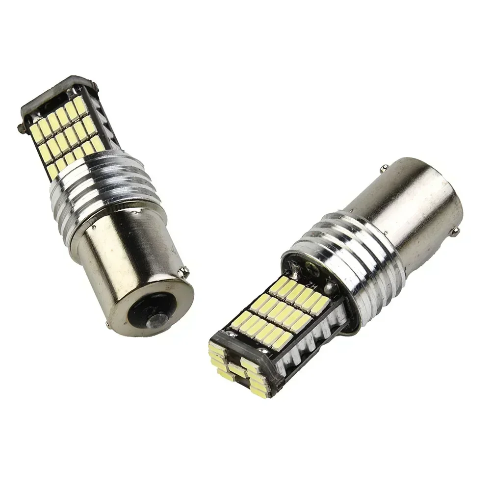 2 Pcs 12V Car LED Lights Turn Signal Reverse Brake P21W 1156 BA15S Waterproof 6500K Xenon Bulb Accessories