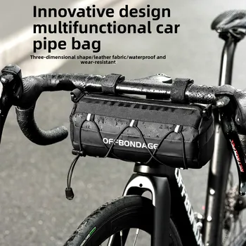 OFFBONDAGE Borsa da manubrio per bicicletta MTB bici da strada pacchetto di stoccaggio impermeabile ciclismo borsa da manubrio anteriore di grande capacità parti di ciclismo