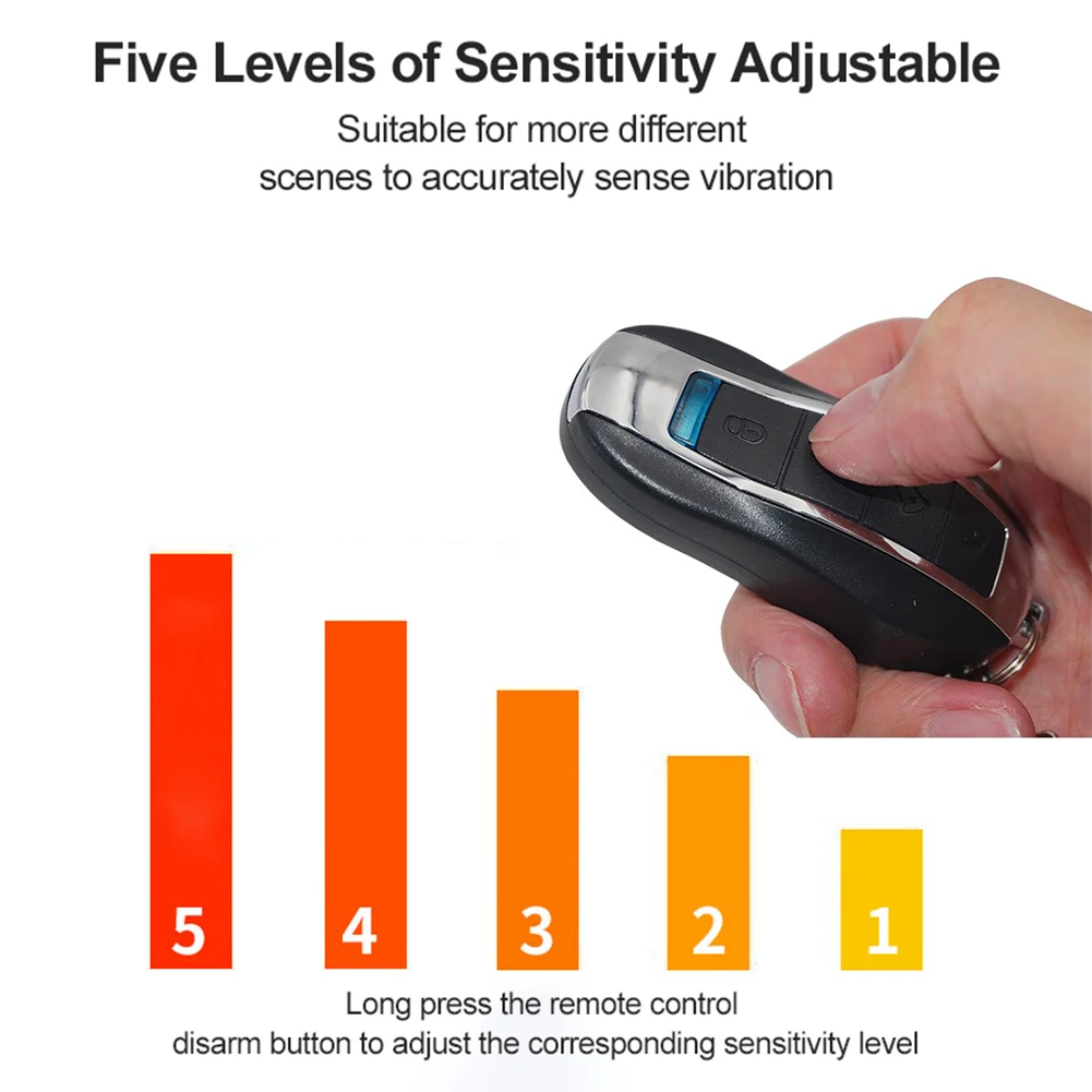 Waterproof Wireless Motorcycle Bike Alarm Scooter Vibration Anti-Theft Motorcycle Bike Alarm with Remote Control
