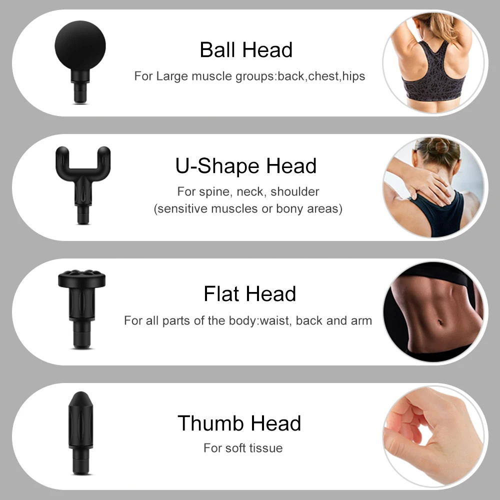 Elektrisches Mini-Fasziengewehr-Muskel-Körpermassagegerät, Rücken-, Nacken- und Gewebestimulator, Perkussion, Säurelinderung, Schmerzlinderung, Entspannung, Abnehmen, Formgebung_voghion.com