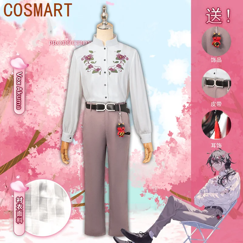 

COSMART Vtuber Nijisanji Sakura Bloom наряд Vox Akuma Косплей Костюм Хэллоуин ролевая игра вечерние костюм для женщин и мужчин