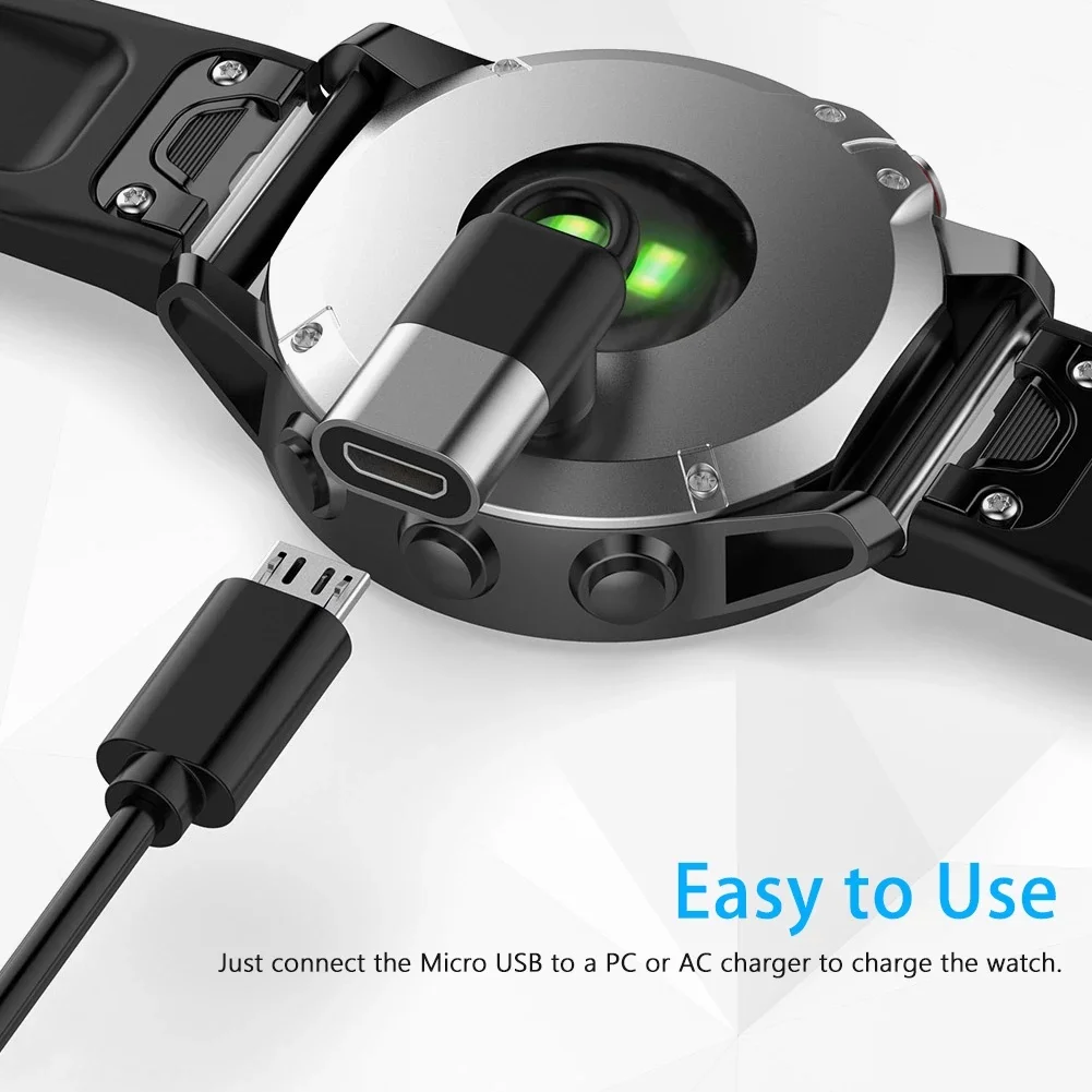 Watch Charging Adapter Type C Charger Adapter for Garmin Fenix 8 7 6 5 8X 7X 6X Tactix Micro/IOS USB for Garmin Watch Charger