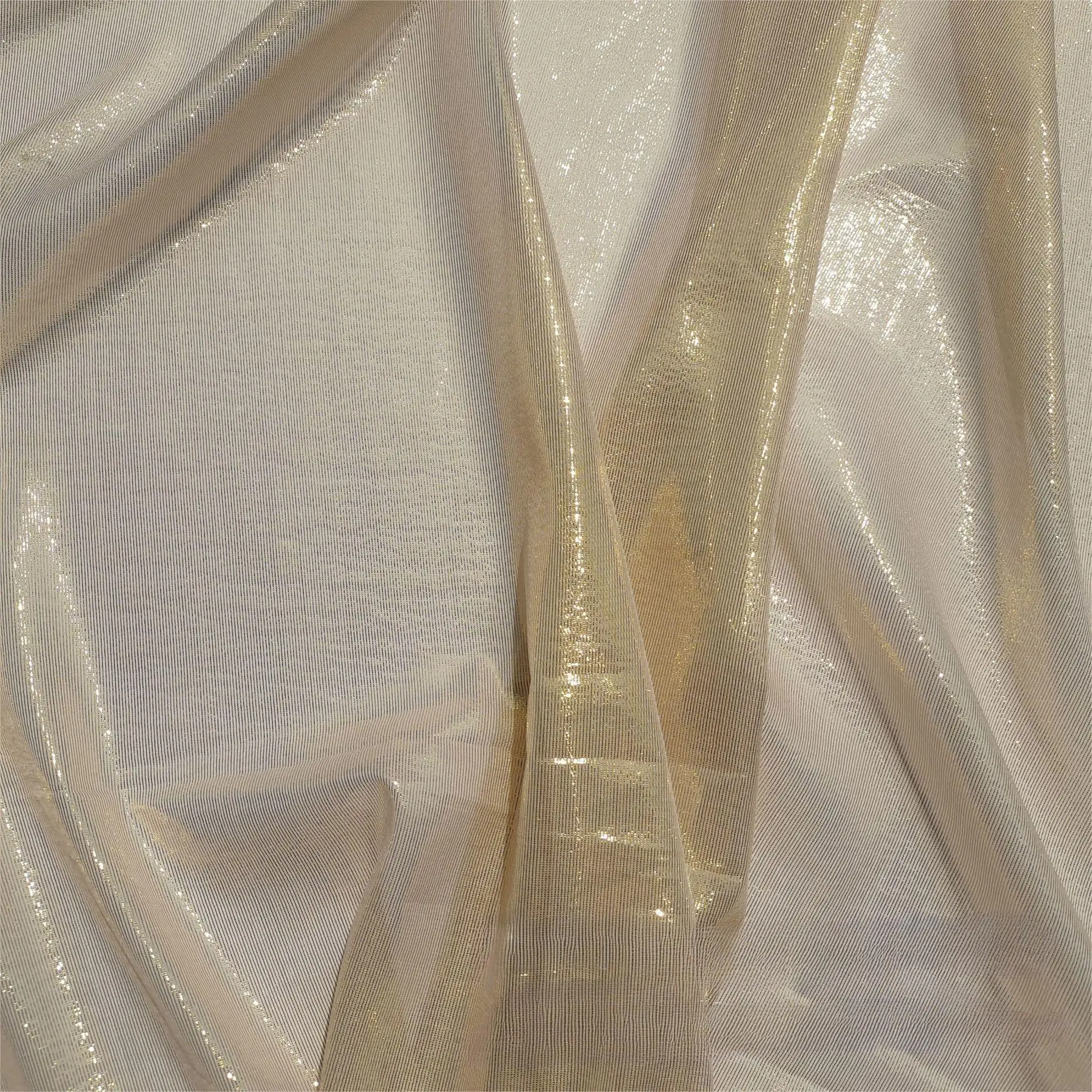 80%Silk fabric 10m/m 20% black silver silk georgette fashion fabric