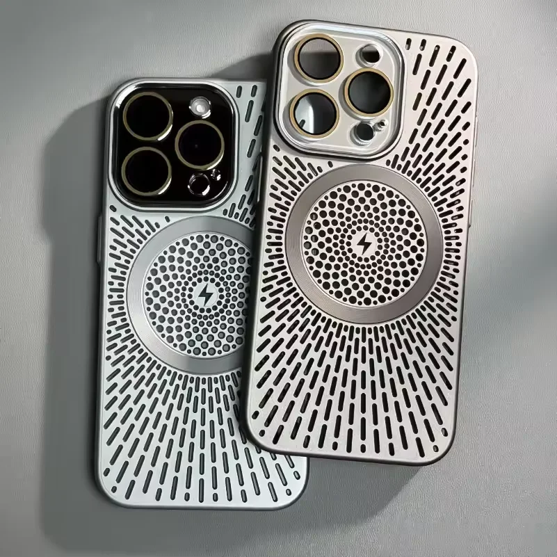 Sleek Ultra Slim Heat-Breathable Magnetic Phone Case with Lens Overlay