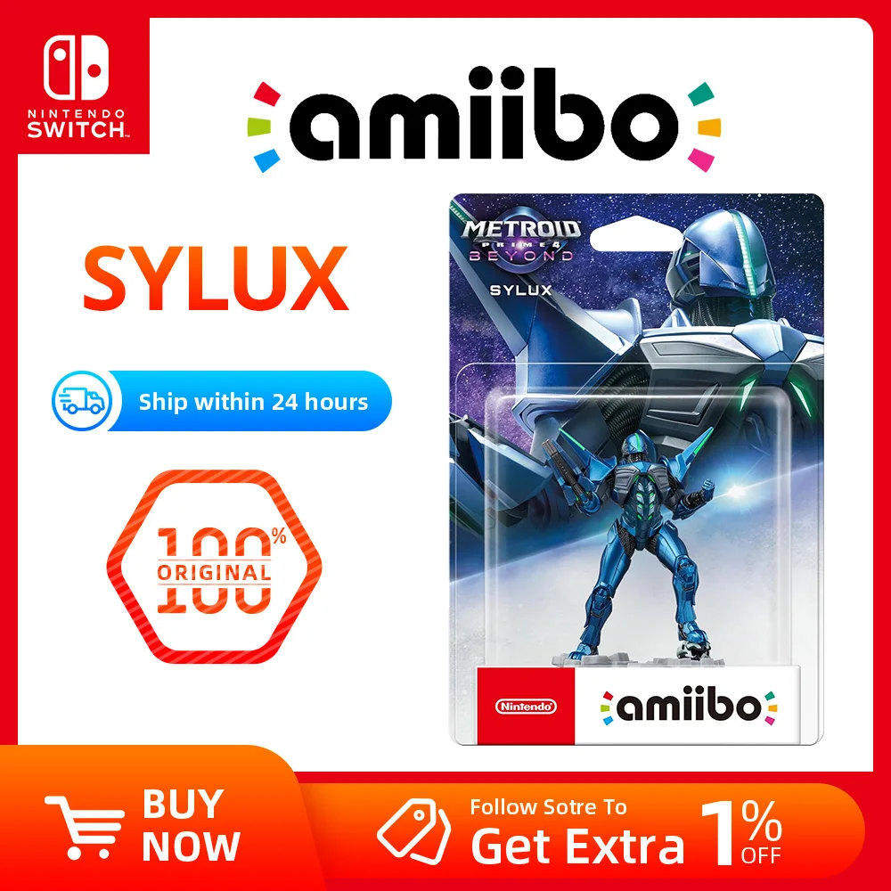 Nintendo Switch Amiibo Figure - Sylux/Samus/Samus Viole - Metroid