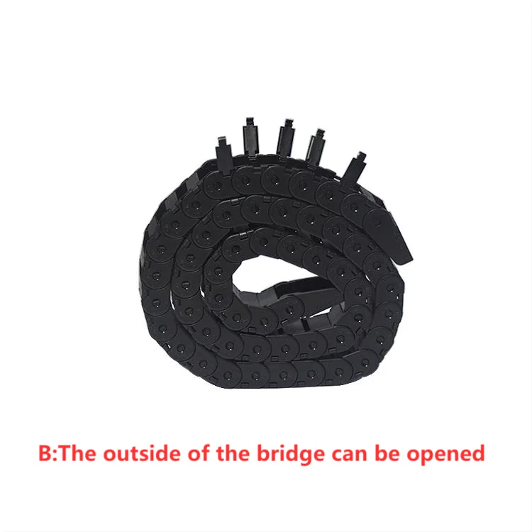 LINK CNC bridge type can't open plastic 15mmx20mm drag chain with end connectors L 1000mm engraving machine cable for router