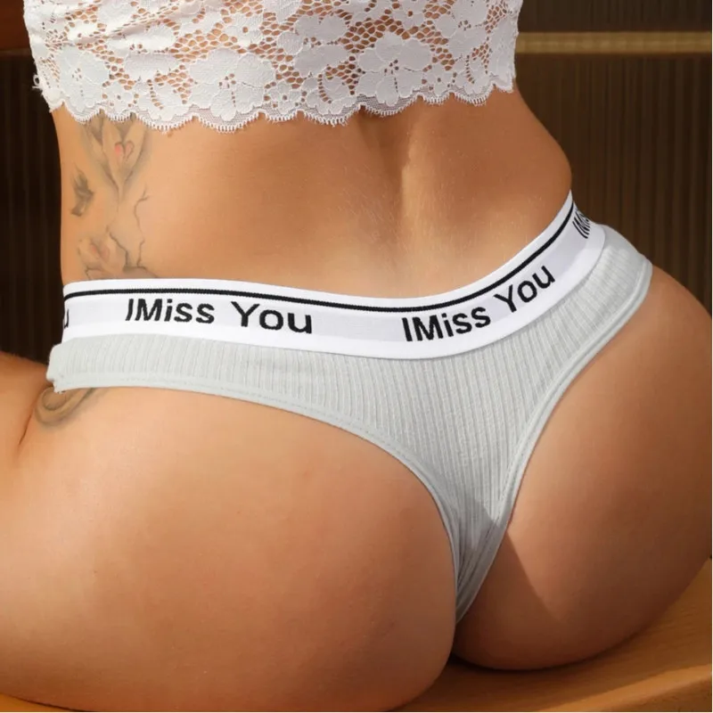 Cotton Sexy Women's Tangas Elastic Low Waisted Lingerie Fashion Solid Color G-string Home Sports Underwear Breathable Panties 2