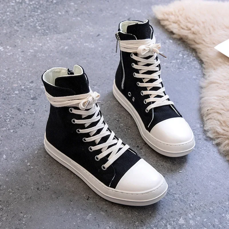 Women Shoes Women Sneakers Women Flats Casual Shoes Vintage Design High Top Platform Canvas Sneakers Chunky Sneaker Flats