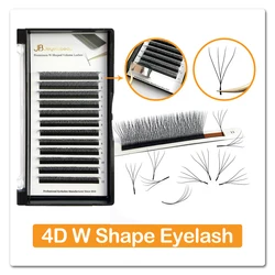 Luxurious Volume Curl False Eyelash Extensions - Premium Premade Fans - 9mm (4D W lashes)