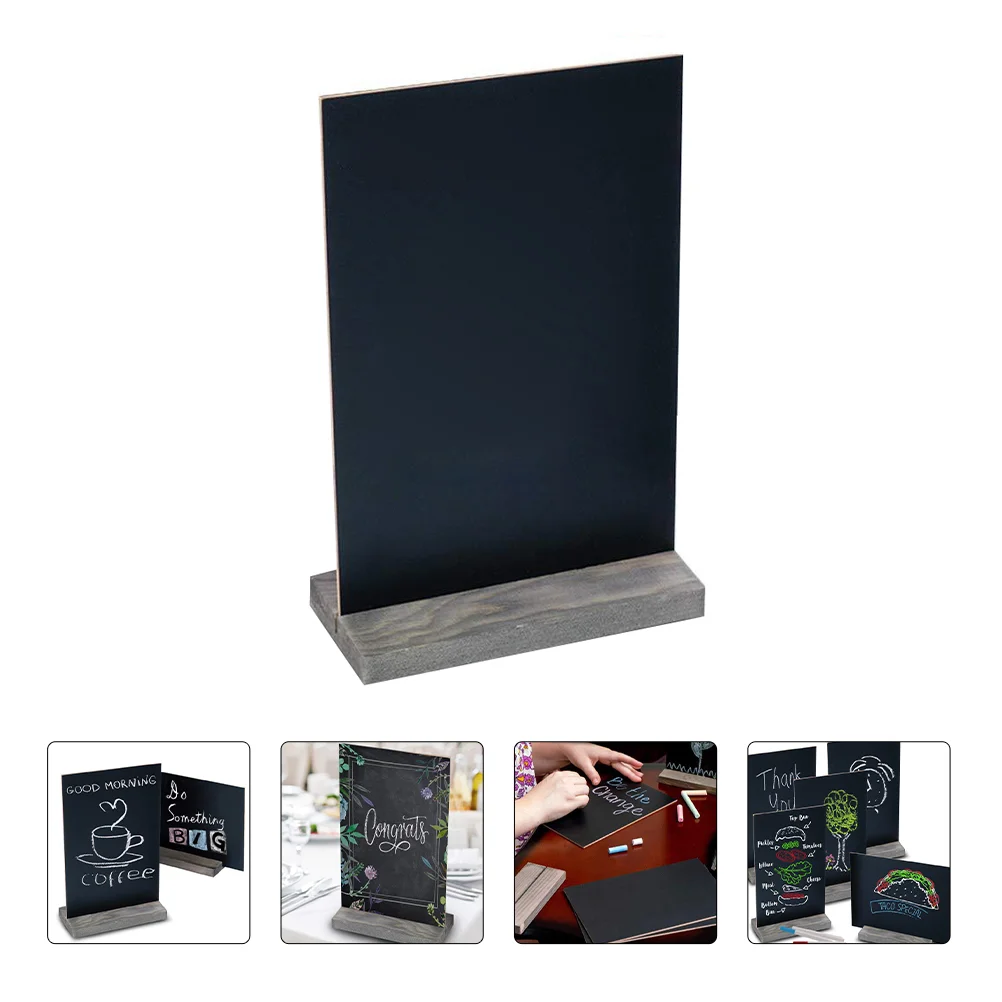 

Chalkboard Board Sign Sided Mini Chalk Double Messgae Tabletop Stand Two