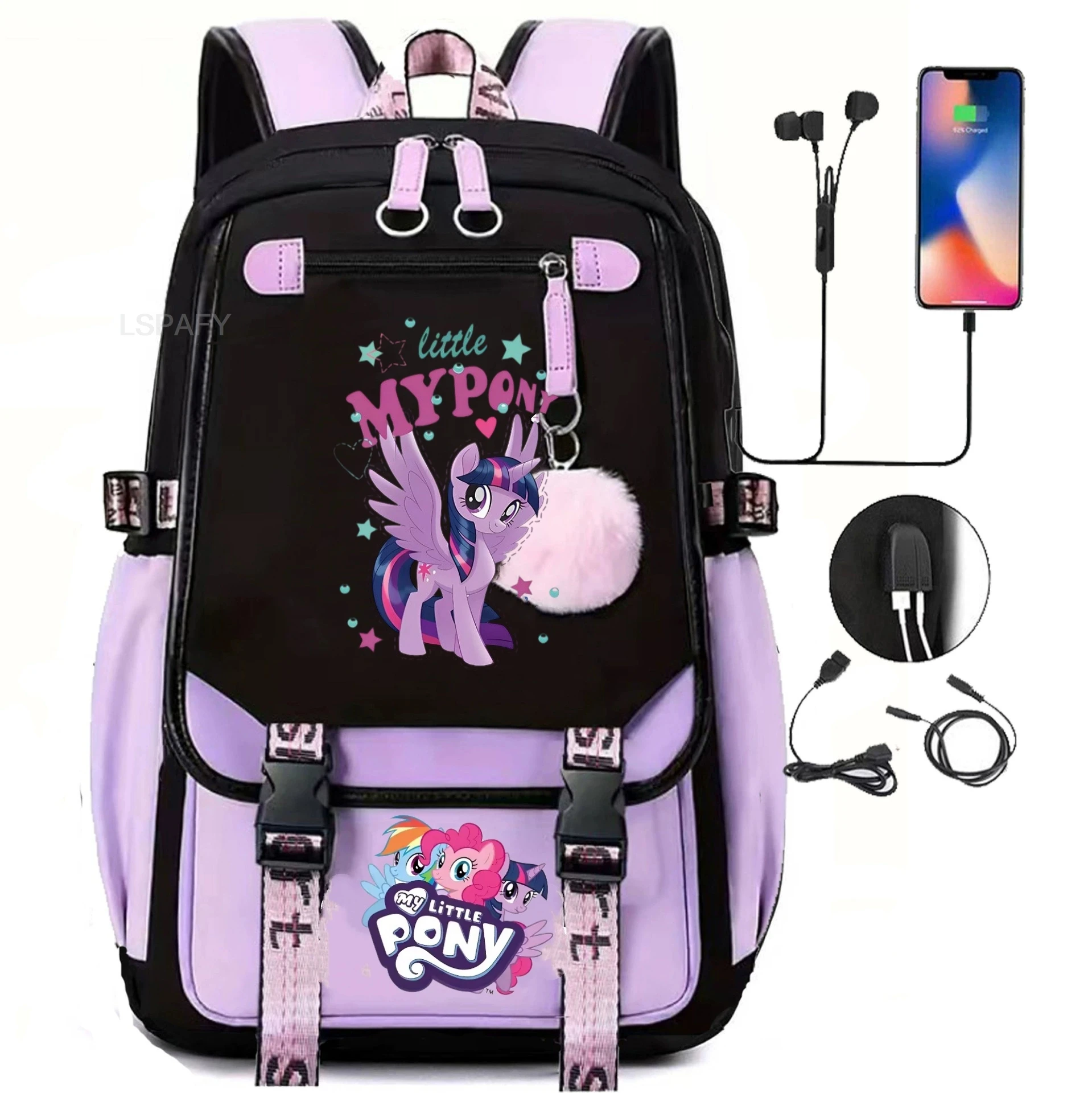 My Little Pony SchoolBags Fashion Boys Girls Backpack Rucksack Casual Travel Multipocket Book Bags New Semester Gift - 5