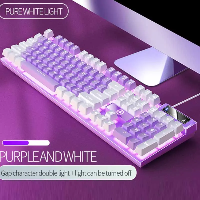 Gamer Keyboard Gaming NOT Mechanical Keyboard Membrane Keyboard 104 Keys With RGB/White Backlit ​for PC Computer Laptop