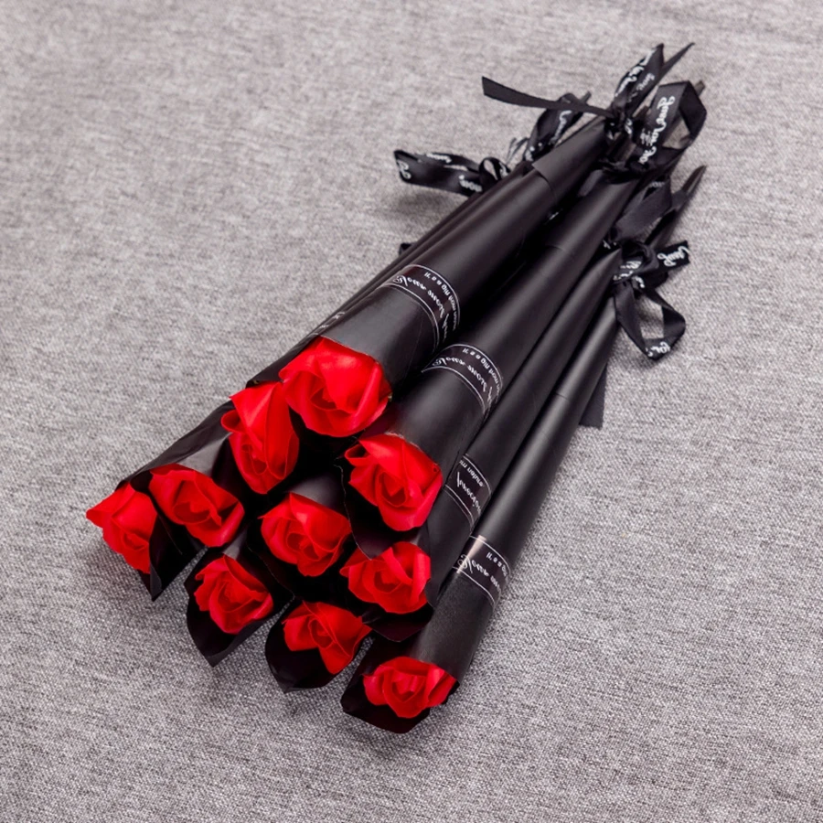 Exogio Lot De 10 Roses Éternelles En Savon Parfumé – Bouquet Fleurs Artificielles Romantiques Pour Saint-Valentin, Mariage, Anniversaire