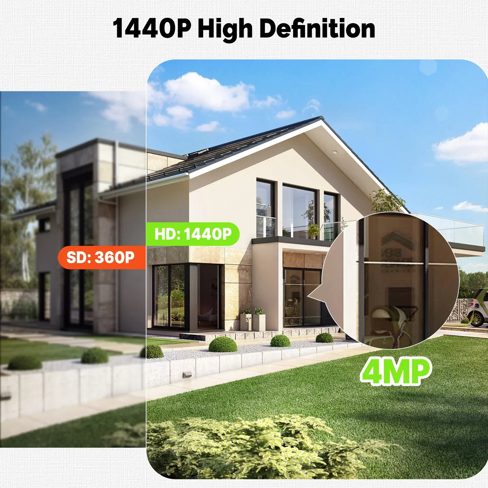 كاميرا ذكية بالطاقة الشمسية واي فاي 2.4/5GHz