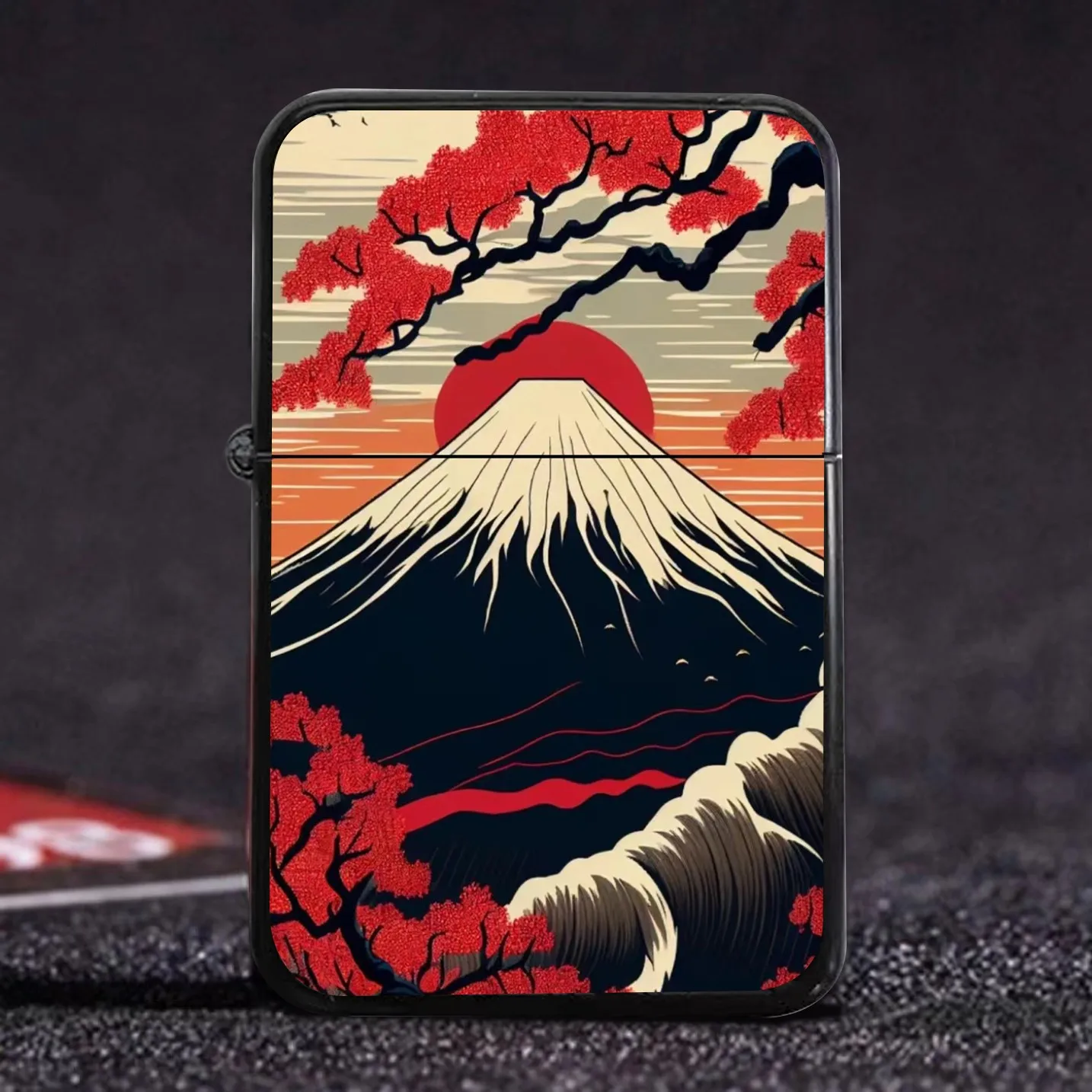 Fuji Mountain Kerosene Lighter Metal Windproof Lighter Landscape Creative Advertising Machine Scenic and Historic Site
