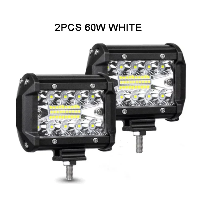 High-Performance Yellow LED Work Light - 120W 3000K Sunlight Effect for Vehicles