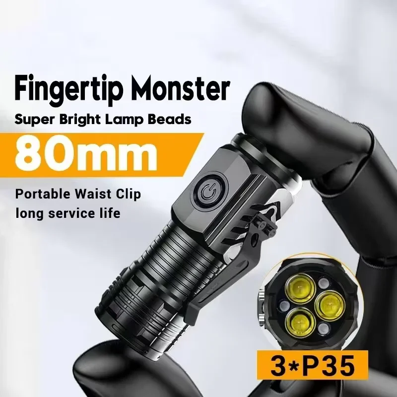 Rechargeable Flashlight Batteries Torch Light Tactical Flashlights High Power Led Flashlight Tiki Super Powerful Flashlights