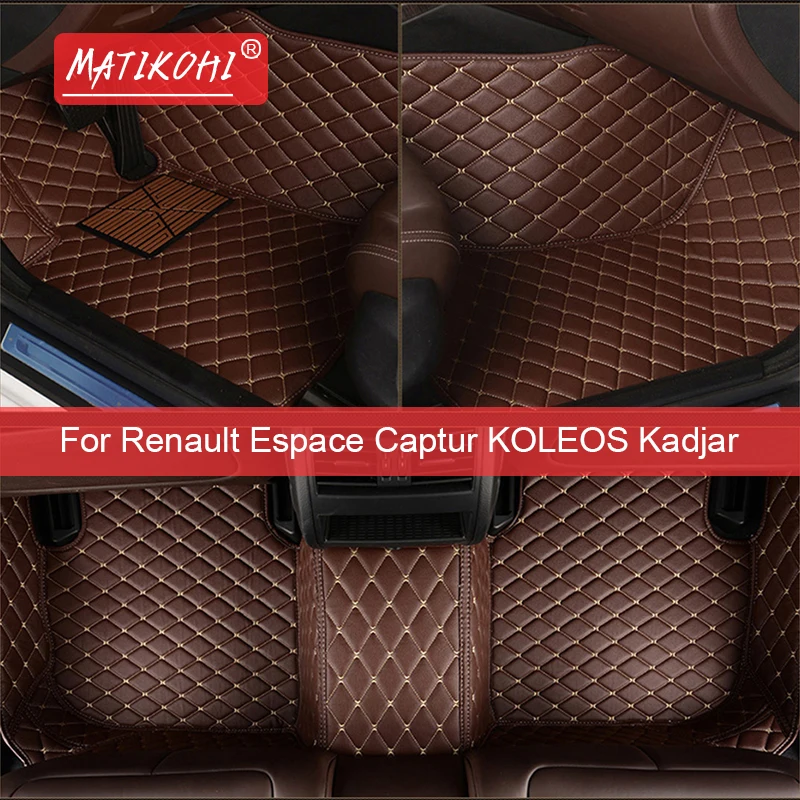Matikohi Car Floor Mats For Renault Espace Captur Koleos Kadjar Foot Coche Accessories Carpets