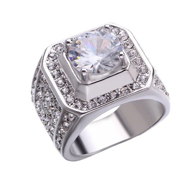 Iced Out CZ Crystal Ring – Men’s & Women’s Hip Hop Engagement Jewelry, Sizes 5-12 - Image 5