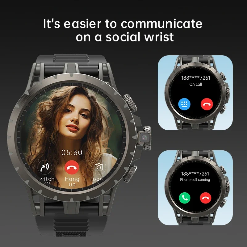 5G Full Netcom Android 9.0 4G Smart Watch 466*466 Amoled 1.43'' Screen Display GPS WIFI HD Video Call 5MP Camera Smartwatch+Box 5